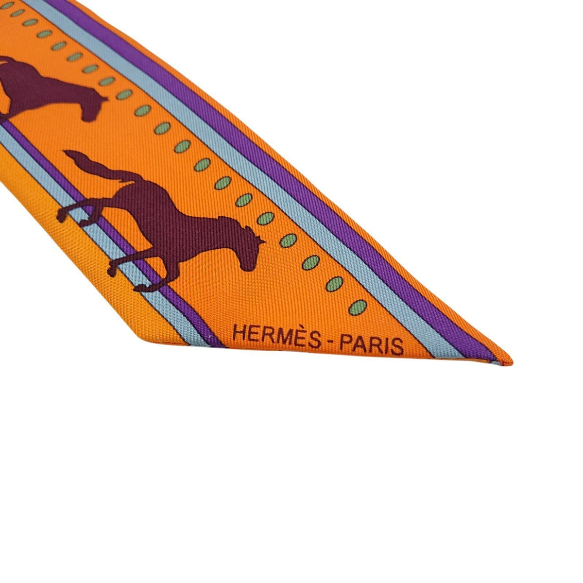 Hermes Sequences Horse Pattern Silk Scarf — view 8
