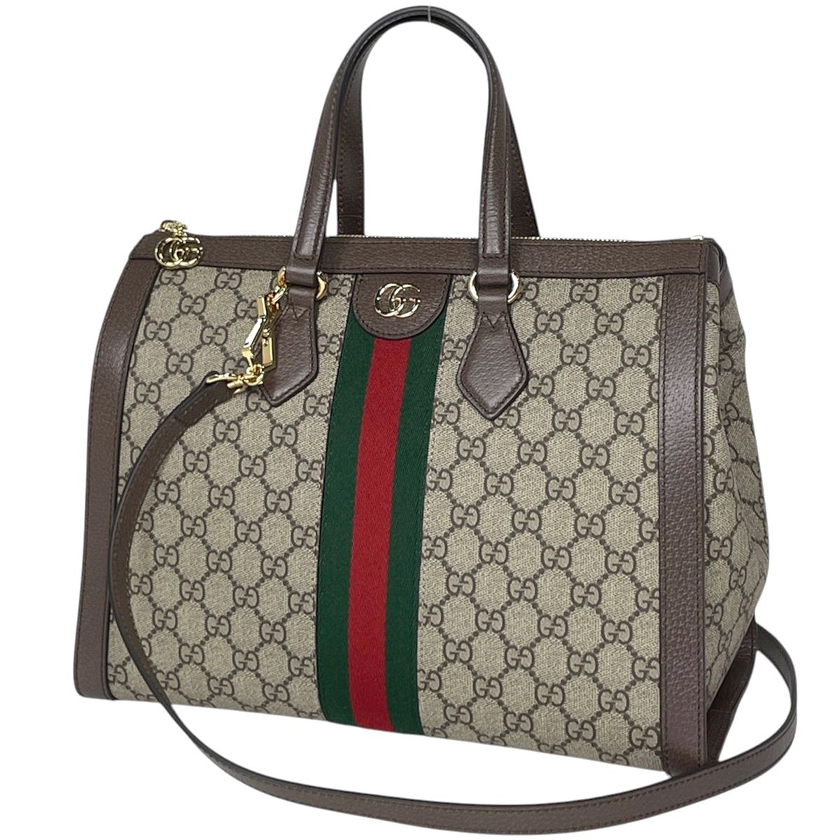 Gucci Ophidia Handbag 2-Way GG Supreme Beige Brown