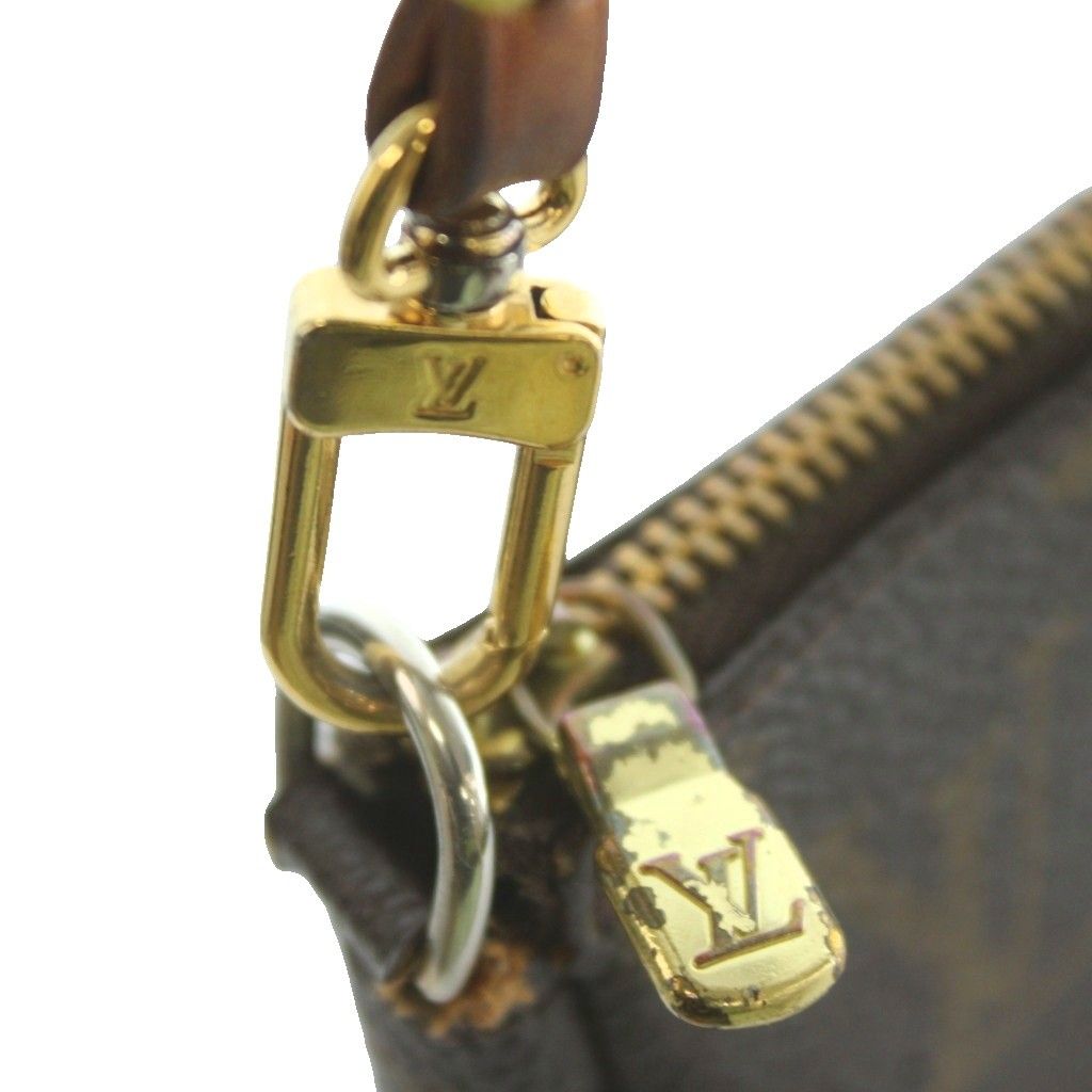 Louis Vuitton Monogram Pochette Accessoires Handbag Canvas Logo Brown — view 4