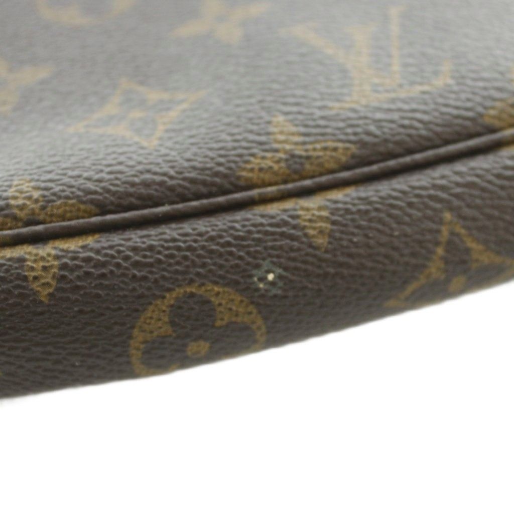 Louis Vuitton Monogram Pochette Accessoires Handbag Canvas Logo Brown — view 8