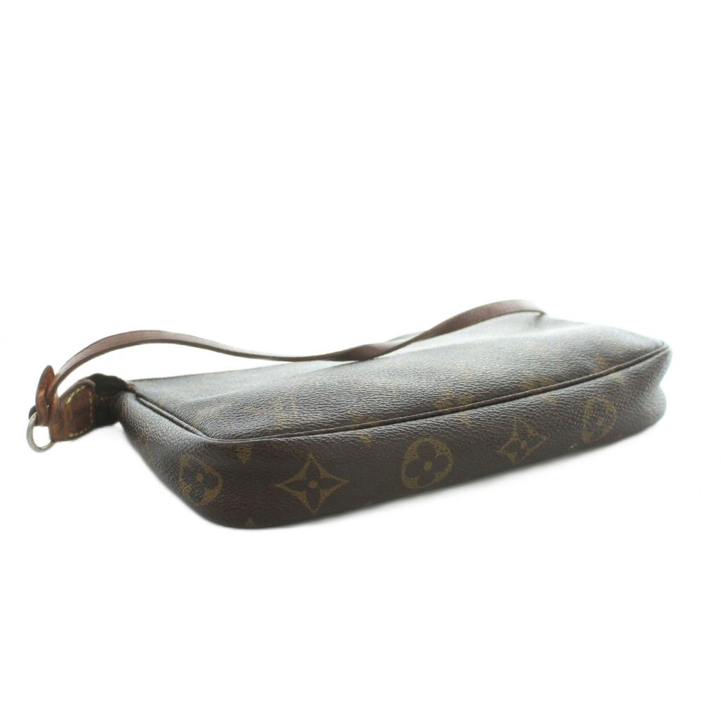 Louis Vuitton Monogram Pochette Accessoires Handbag Canvas Logo Brown — view 7