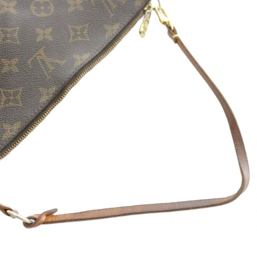 Louis Vuitton Monogram Pochette Accessoires Handbag Canvas Logo Brown — view 6