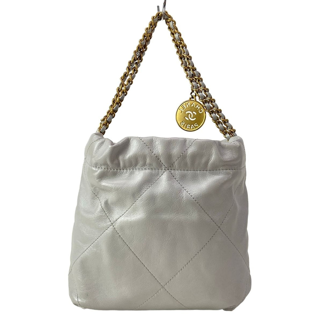 Chanel Handbag 22 Mini Nadof Light Gray — view 3