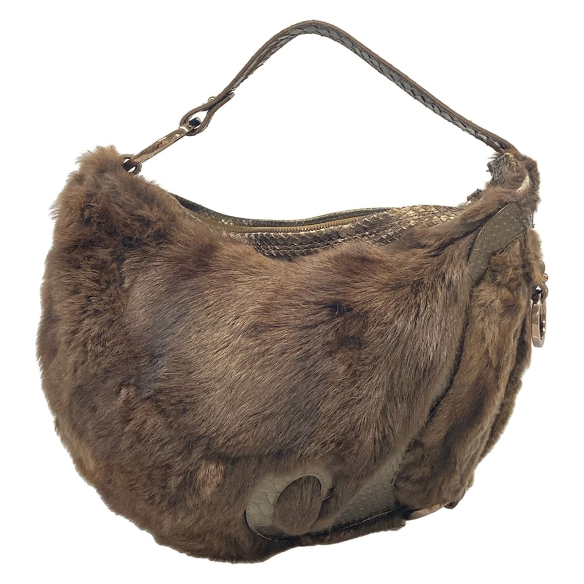 Fendi Handbag Brown Blanc — view 3