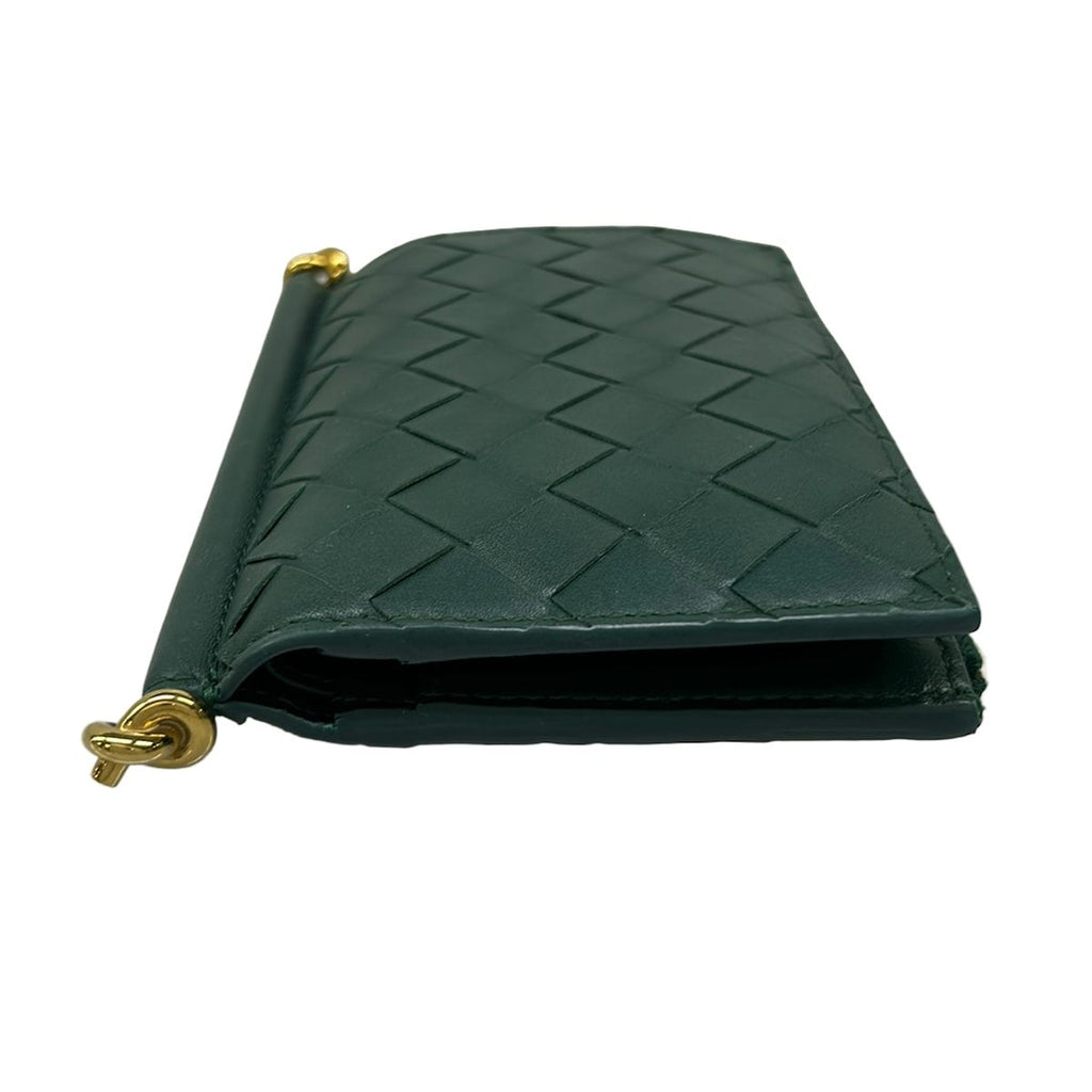 Bottega Veneta Bifold Wallet Solstice Dark Green Leather — view 8