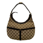 Gucci Shoulder Bag Interlocking G Beige Dark Brown Leather — view 3