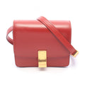 Celine Shoulder Bag Classic Small Red Leather