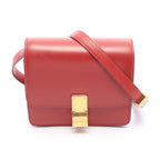 Celine Shoulder Bag Classic Small Red Leather