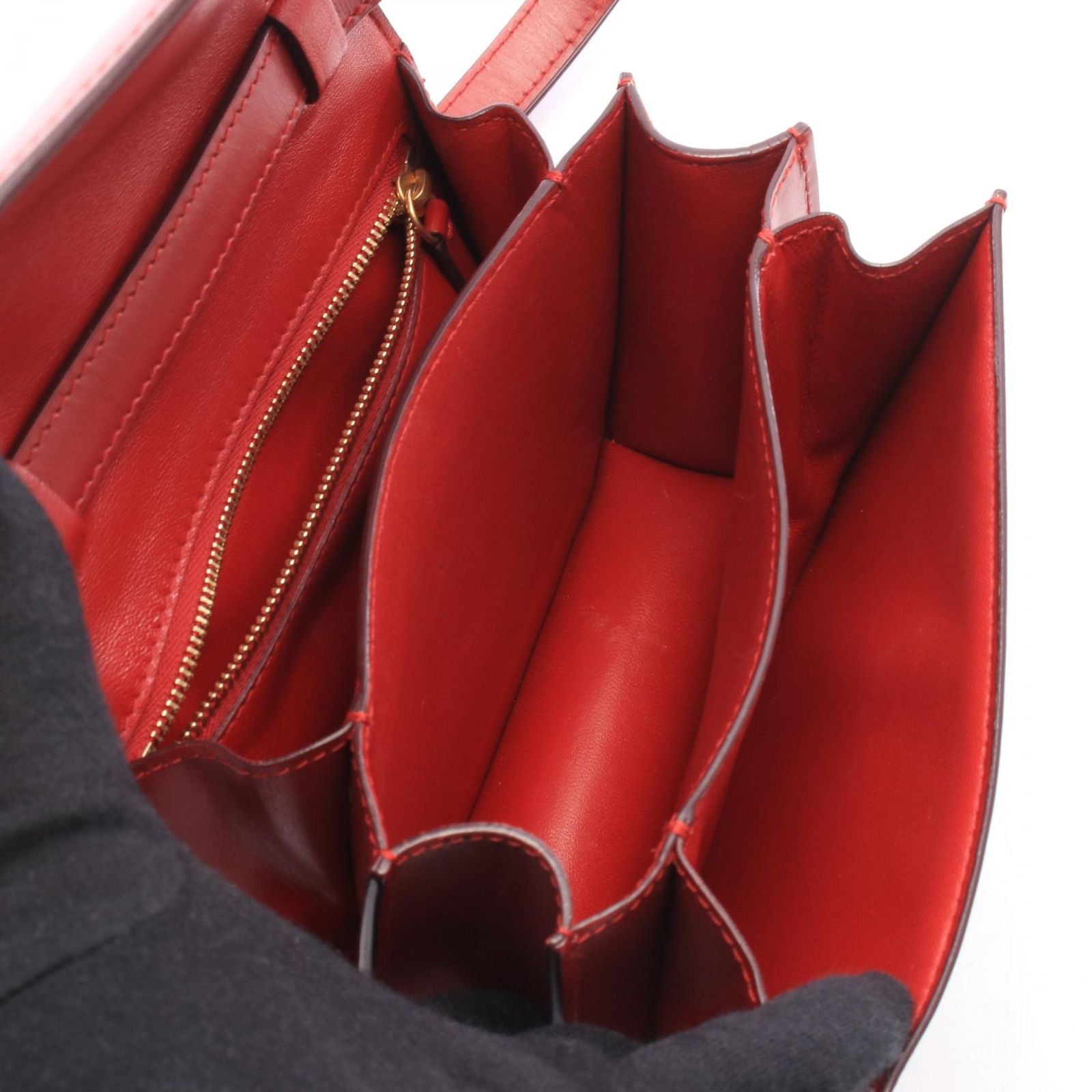 Celine Shoulder Bag Classic Small Red Leather — view 3