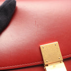 Celine Shoulder Bag Classic Small Red Leather — view 8