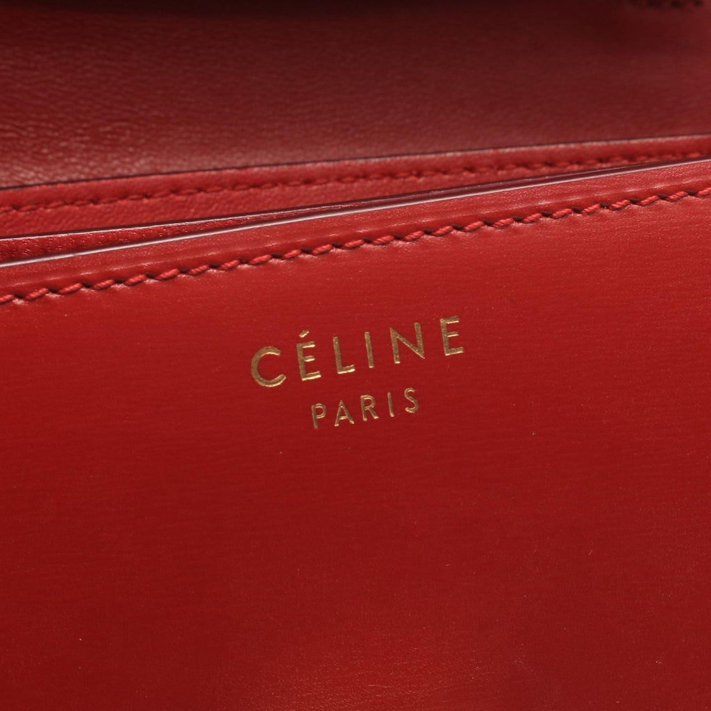 Celine Shoulder Bag Classic Small Red Leather — view 4