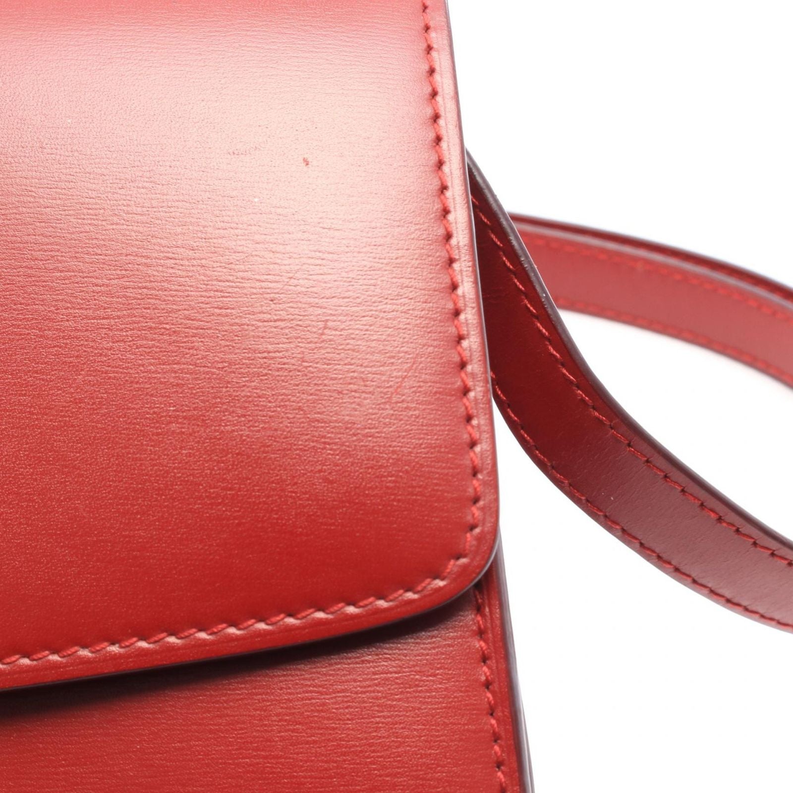 Celine Shoulder Bag Classic Small Red Leather — view 7