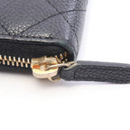 Chanel Round Wallet Quilted Black Caviar Leather — view 6