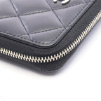 Chanel Coin Purse Classic Zip Quilted Black Lambskin — view 7