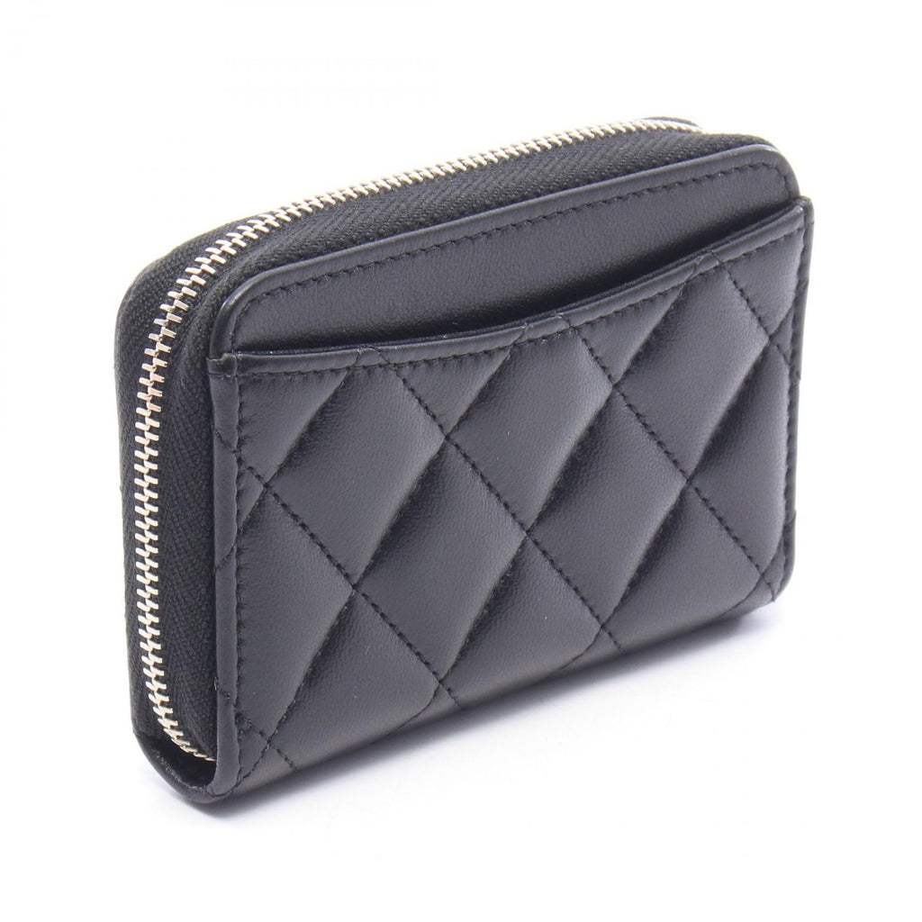 Chanel Coin Purse Classic Zip Quilted Black Lambskin — view 2