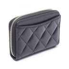 Chanel Coin Purse Classic Zip Quilted Black Lambskin — view 2