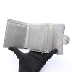 Chanel Trifold Wallet Classic Small Flap Silver Caviar Leather Quilted — view 3