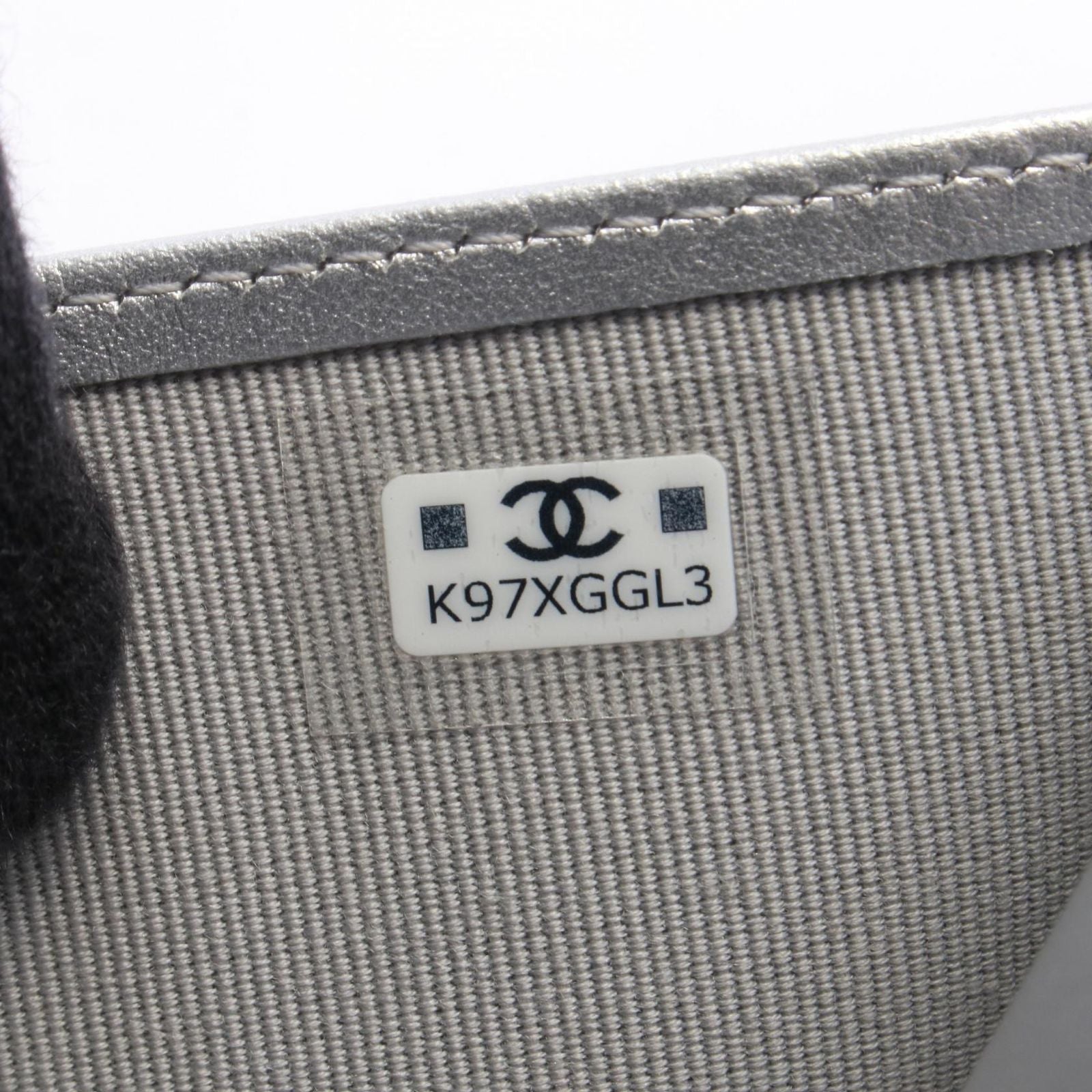 Chanel Trifold Wallet Classic Small Flap Silver Caviar Leather Quilted — view 6