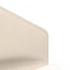 Prada Shoulder Bag White Saffiano Leather Triangle Logo Chain — view 5