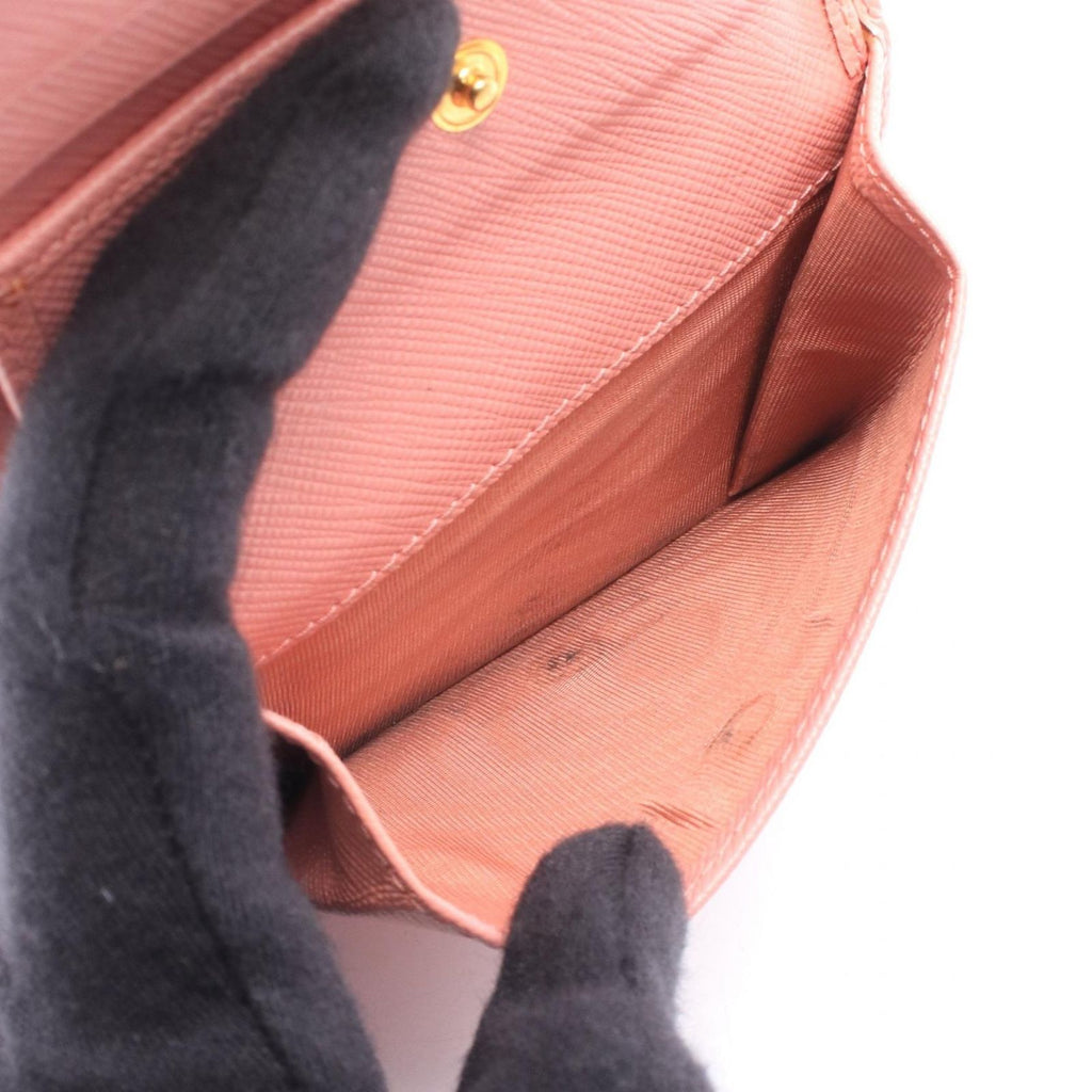 Prada Bifold Wallet Pink Leather — view 4