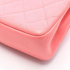 Chanel Shoulder Bag Mini Quilted Pink Caviar Leather Chain — view 6