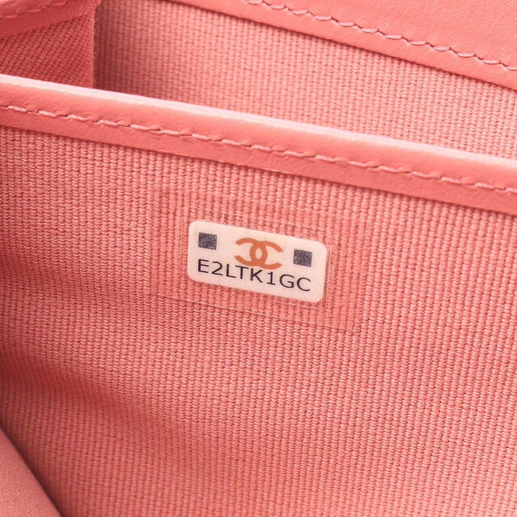 Chanel Round Wallet Quilted Pink Caviar Leather — view 5