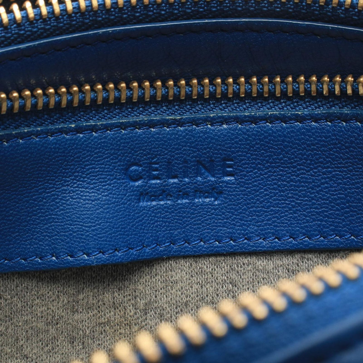 Celine Shoulder Bag Trio Small Blue Leather — view 4
