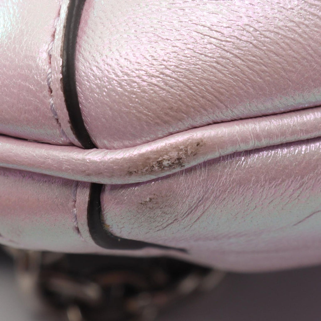 Gucci Horsebit 2-Way Metallic Pink Leather Shoulder Bag — view 5