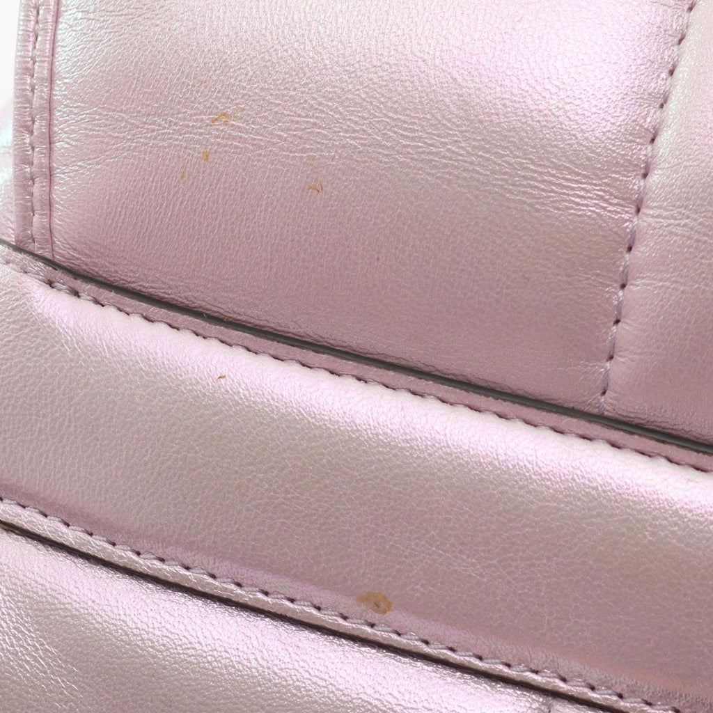 Gucci Horsebit 2-Way Metallic Pink Leather Shoulder Bag — view 7