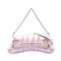 Gucci Horsebit 2-Way Metallic Pink Leather Shoulder Bag
