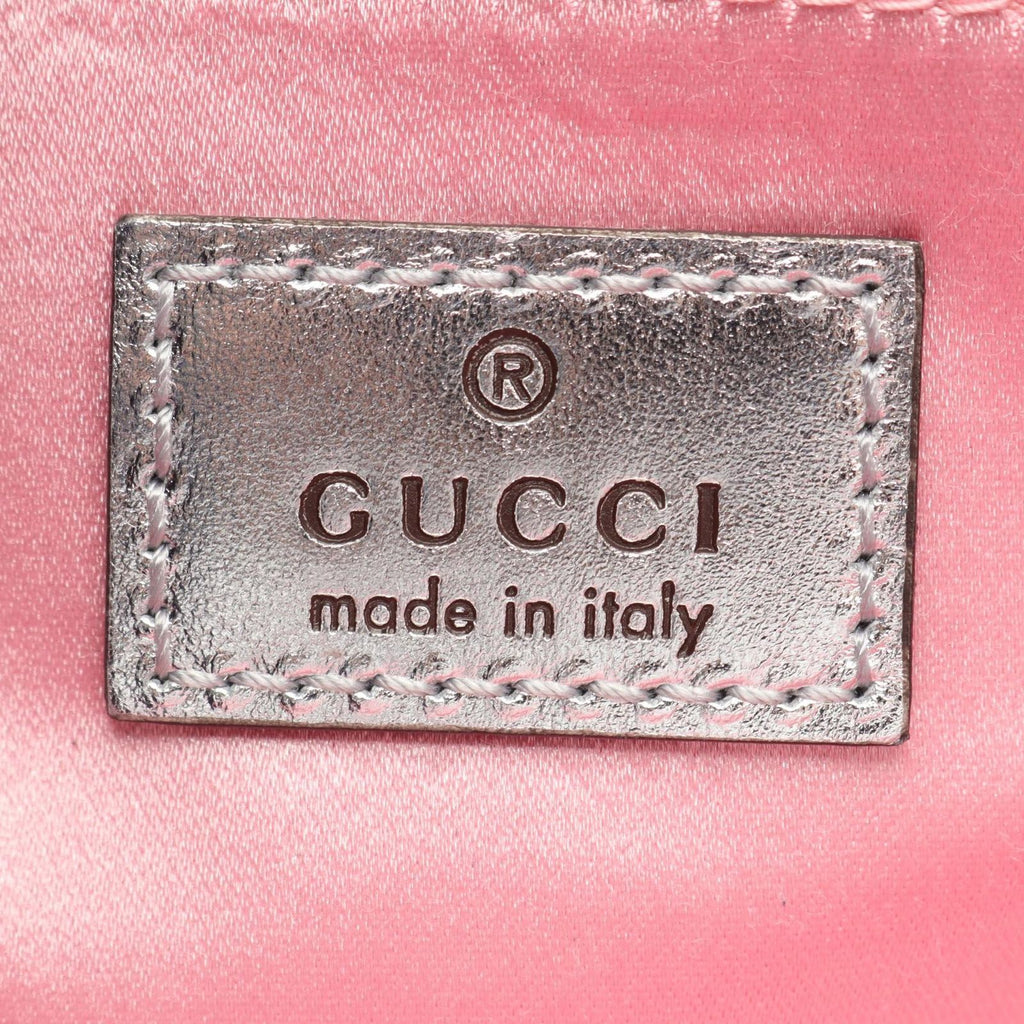 Gucci Horsebit 2-Way Metallic Pink Leather Shoulder Bag — view 4