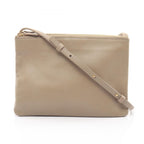 Celine Shoulder Bag Trio Large Gray Leather