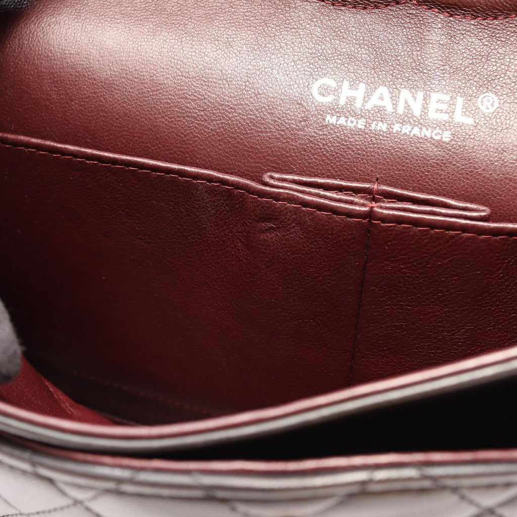Chanel Shoulder Bag Quilted Double Flap Black Lambskin Chain — view 8