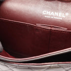 Chanel Shoulder Bag Quilted Double Flap Black Lambskin Chain — view 8