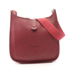 Hermes Shoulder Bag Evelyne I PM Red Leather