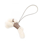 Hermes Charm Buddy Etoupe Studs Shearling Epi Cles Keychain