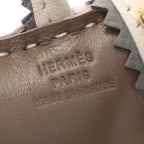 Hermes Charm Buddy Etoupe Studs Shearling Epi Cles Keychain — view 3