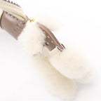 Hermes Charm Buddy Etoupe Studs Shearling Epi Cles Keychain — view 5