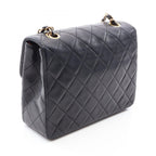 Chanel Shoulder Bag Mini Quilted 20 Black Lambskin Chain — view 2