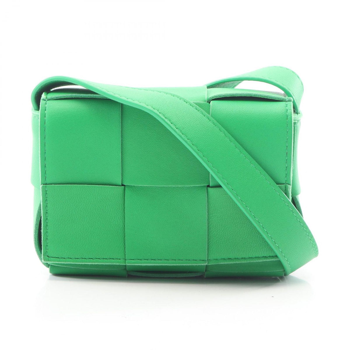 Bottega Veneta Shoulder Bag Candy Cassette Green Leather