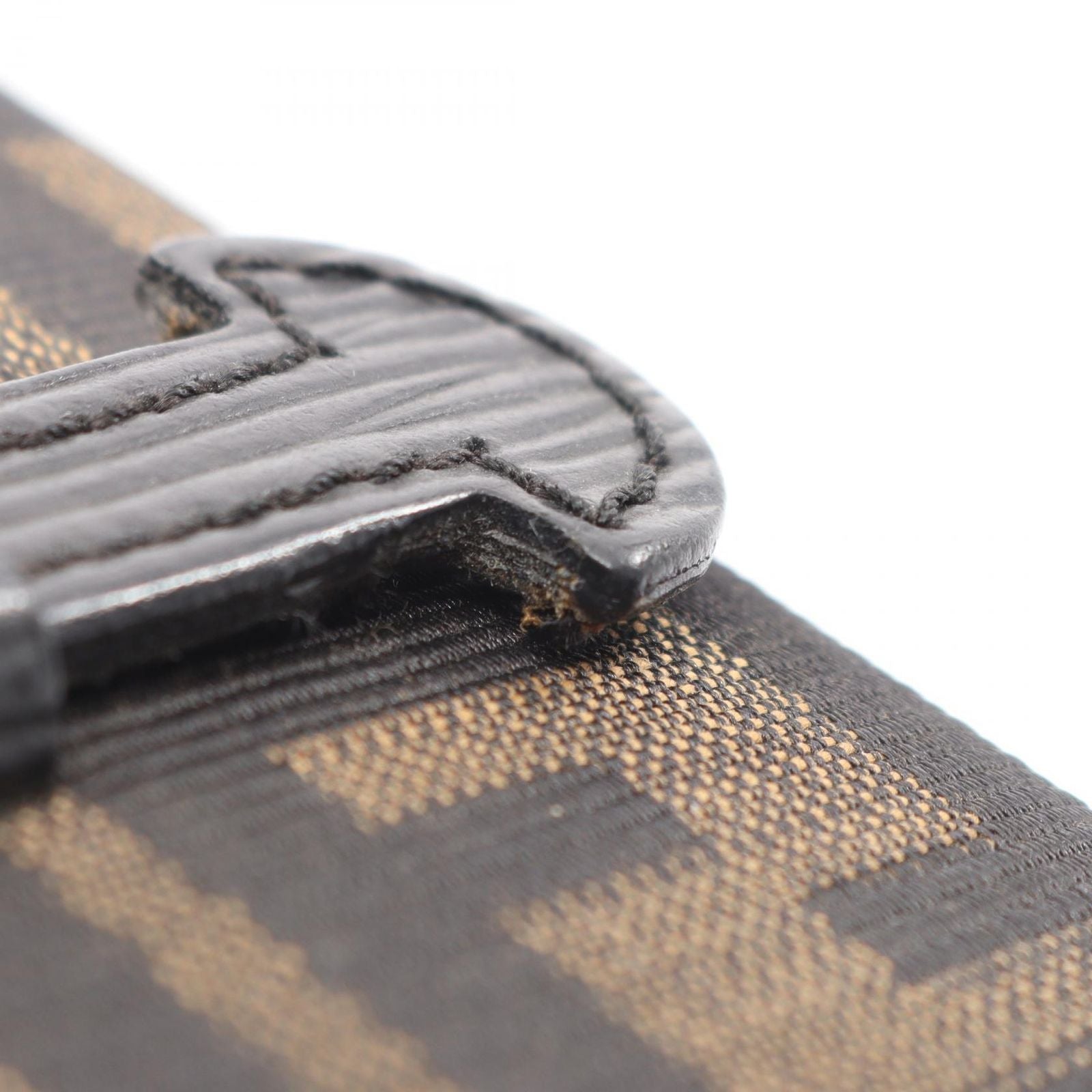Fendi Handbag Zucca Brown Canvas Leather Mini Vanity Bag — view 8