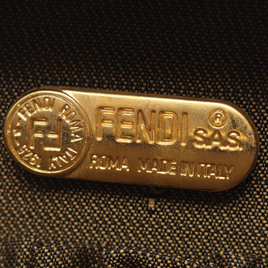 Fendi Handbag Zucca Brown Canvas Leather Mini Vanity Bag — view 4