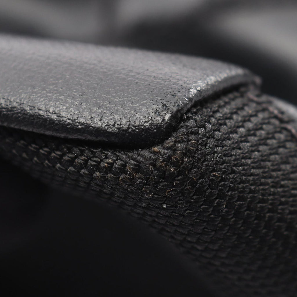 Chanel Tote Bag Paris Biarritz MM Black Canvas Leather MM — view 6