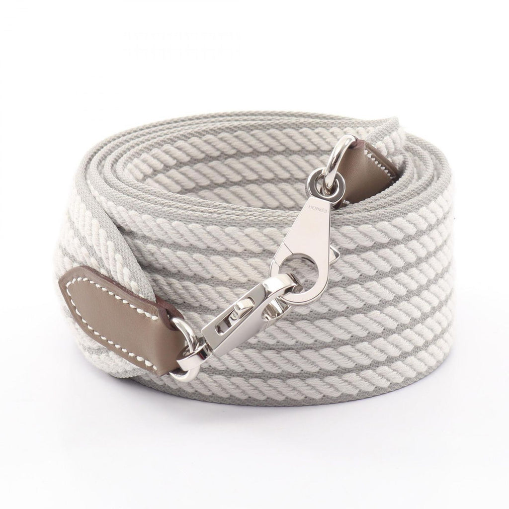 Hermes Shoulder Strap Bandouliere Sangle Cordage 50 Gripere Etoupe Canvas