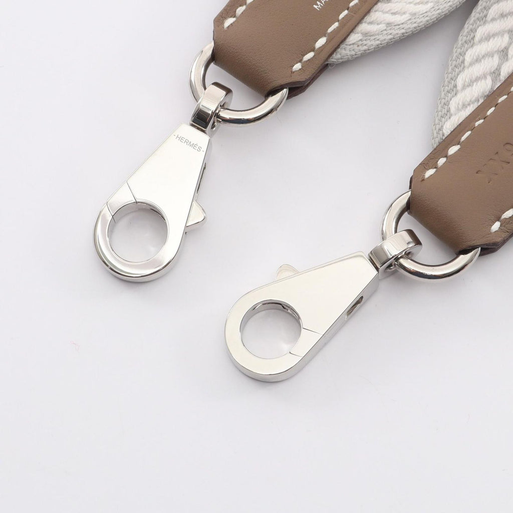 Hermes Shoulder Strap Bandouliere Sangle Cordage 50 Gripere Etoupe Canvas — view 3