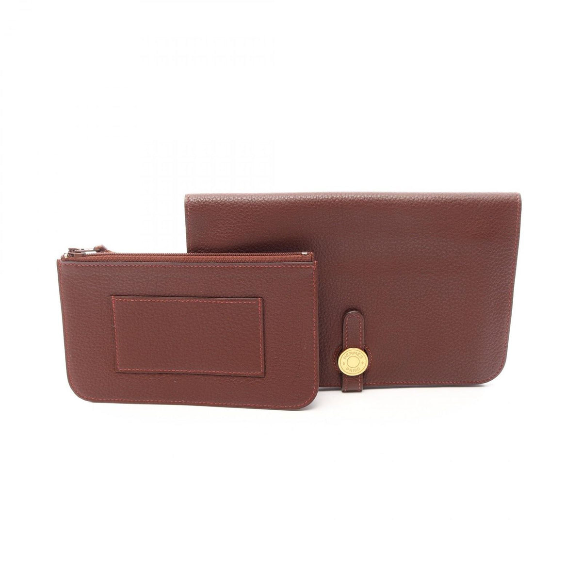Hermes Bifold Wallet Dogon GM Duo Brown Fonce — view 6