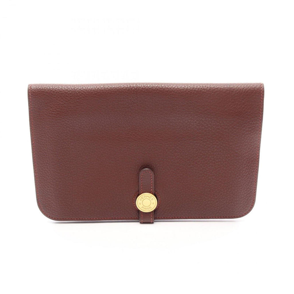 Hermes Bifold Wallet Dogon GM Duo Brown Fonce