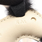 Hermes Charm Buddy Cles Black Shearling Keychain — view 4