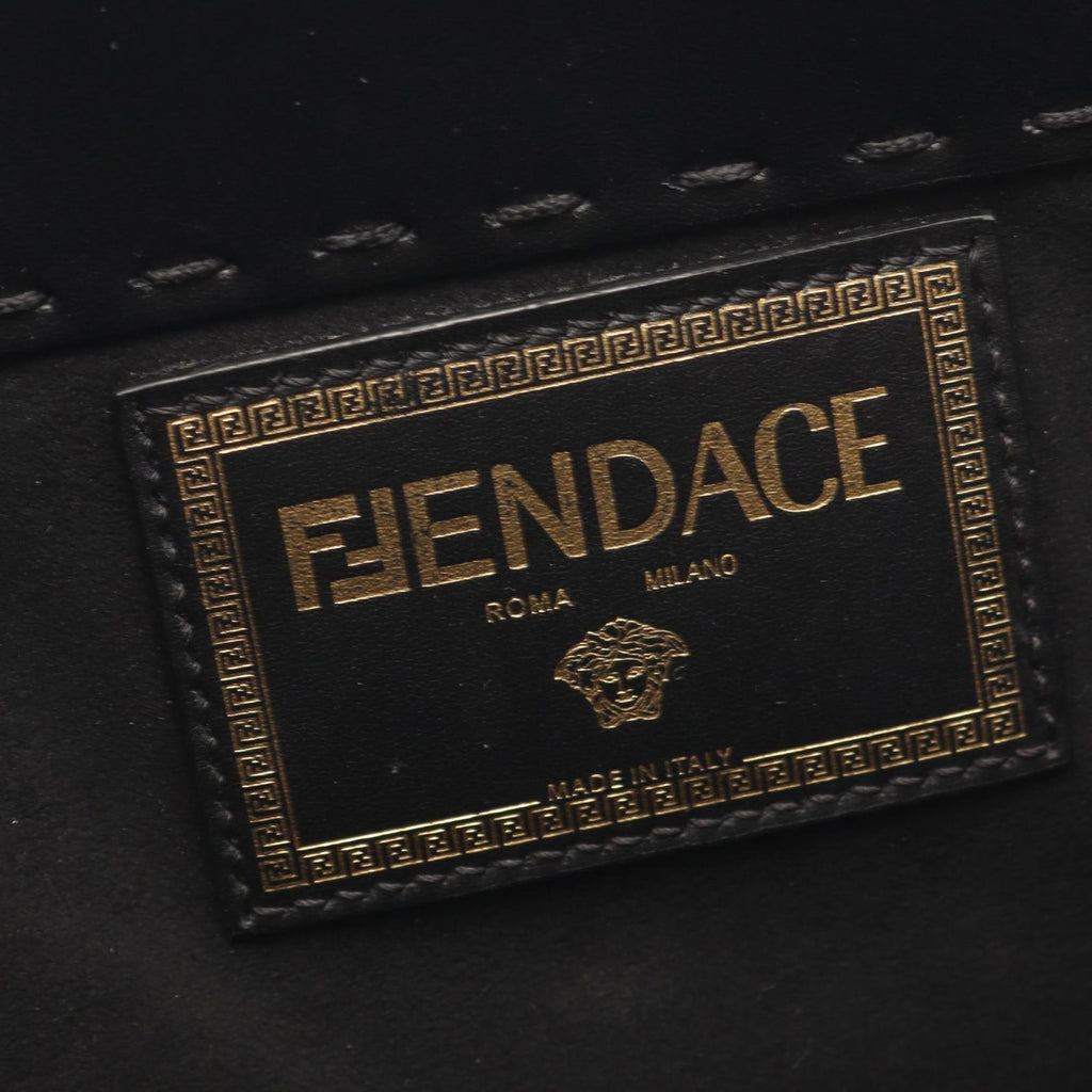 Fendi x Versace Fendace Sunshine Medium Tote Bag Black Gold Leather — view 4