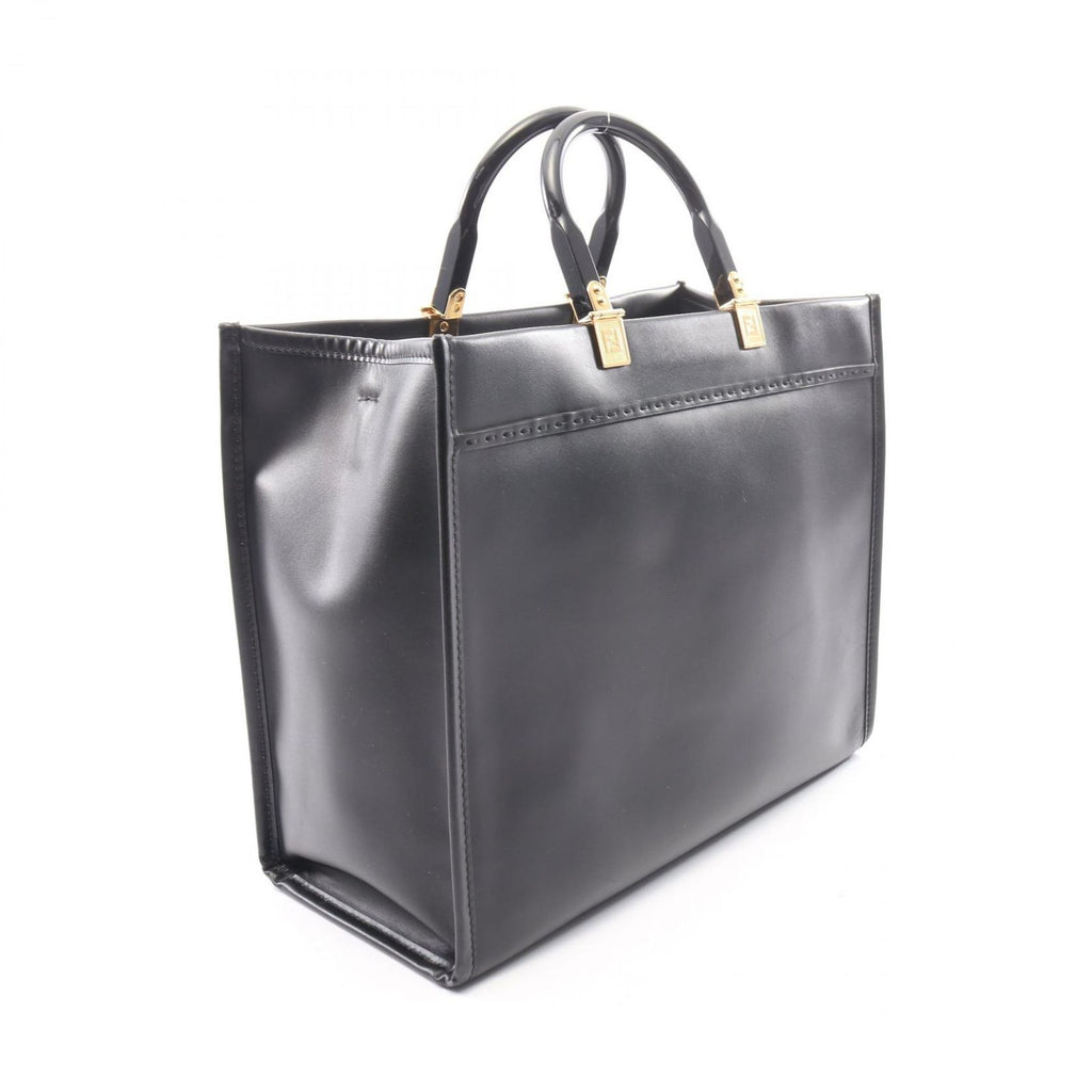 Fendi x Versace Fendace Sunshine Medium Tote Bag Black Gold Leather — view 2